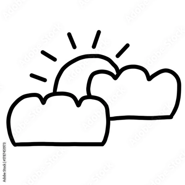 Fototapeta Cloud and Sun