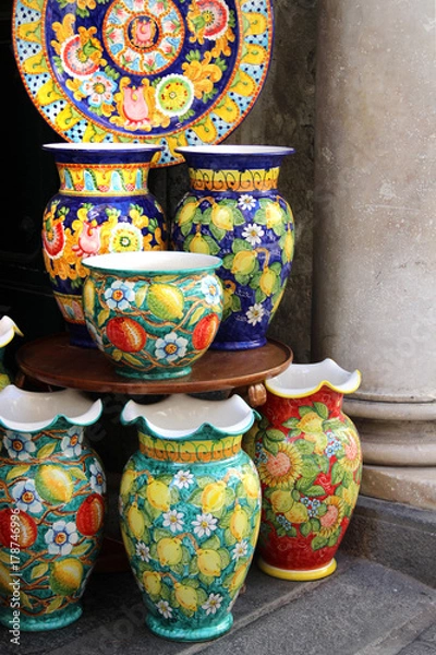 Obraz Amalfi coast ceramic dish