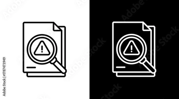Obraz Risk Assessment White Icon Set Design