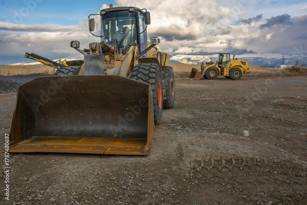 Fototapeta Heavy machinery for the construction