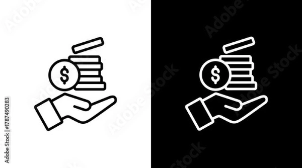 Obraz Loan White Icon Set Design