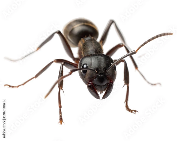 Obraz Close up of a black ant, studio shot