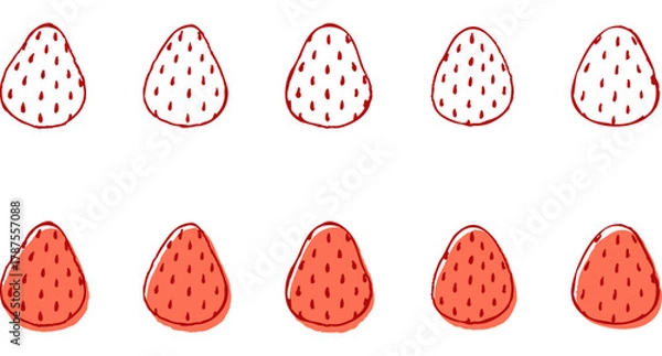 Obraz 苺のイラスト