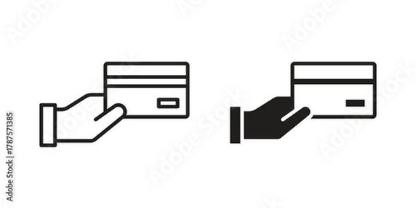 Obraz Card payment icon for web design, mobile apps