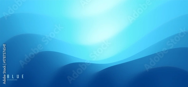 Fototapeta Blue abstract background. Water surface. Vector illustration for design.