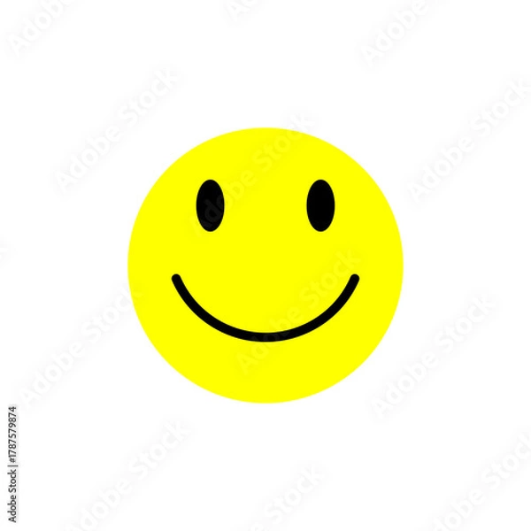 Fototapeta Smile icon. Emoticon vector. Smiling emoticon.