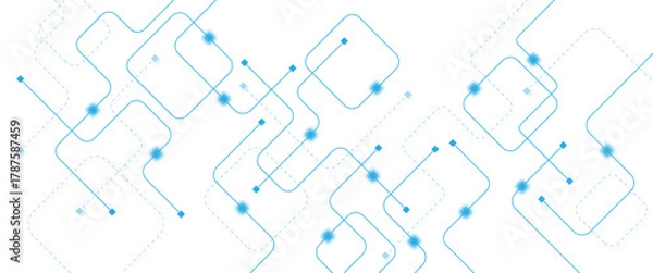 Obraz Abstract futuristic technology background. Technology background with crossed lines and dots.