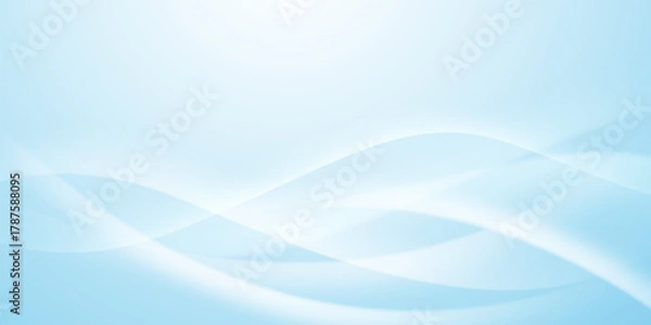 Obraz Blue waves abstract background, modern design, vector illustration