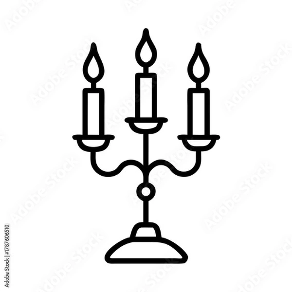Fototapeta Holocaust candlestick icon
