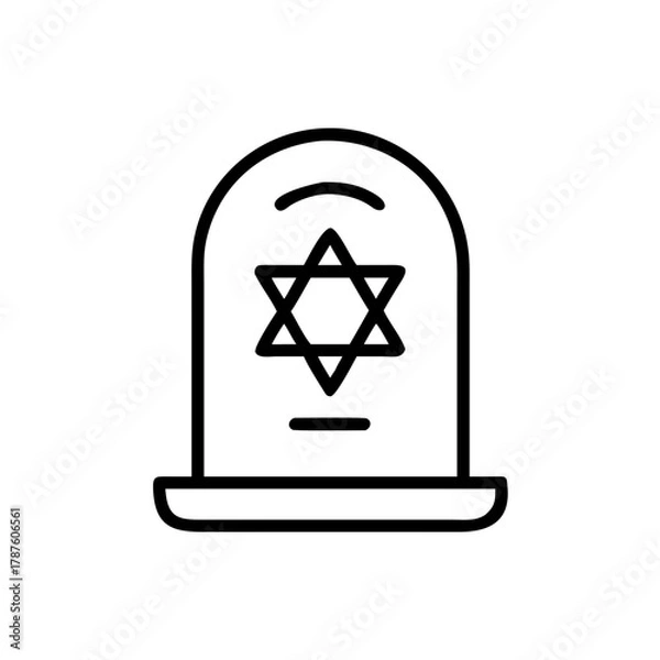 Fototapeta Holocaust jewish grave icon