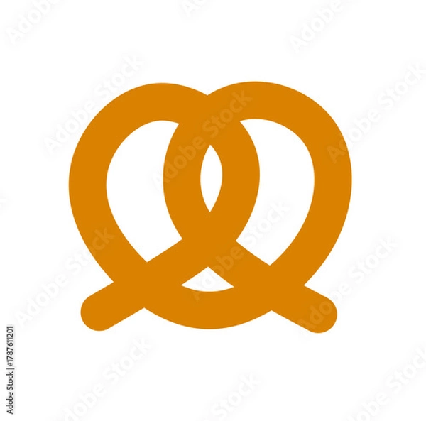 Fototapeta pretzel icon vector on white background