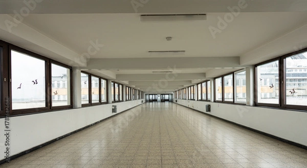 Obraz endloser leerer Gang