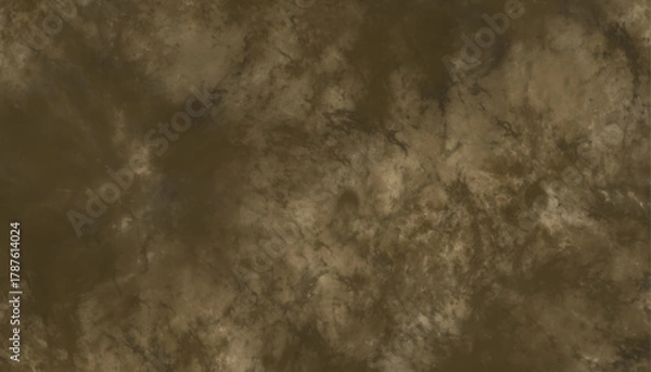 Fototapeta Gritty, concrete-like brown texture. Abstract soil/dust dark earth tone background