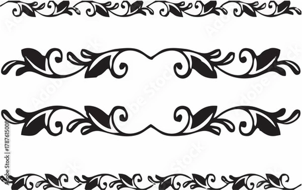 Fototapeta Silhouette of a frieze Vector...