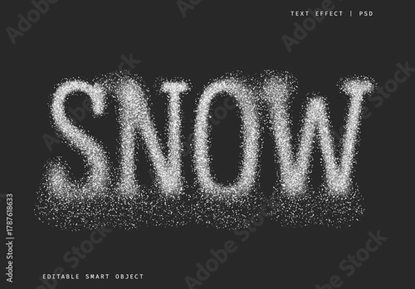 Obraz Snowy Winter Text Effect
