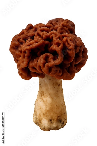 Fototapeta 
poisonous mushroom morel, isolated on transparent background