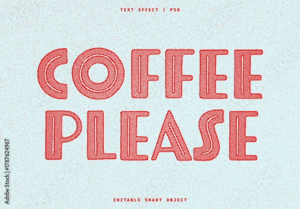 Obraz Vintage Halftone Print Text Effect