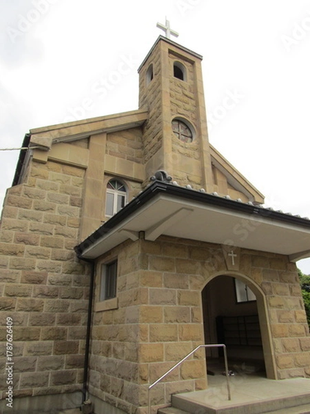 Obraz 長崎県平戸市生月島、カクレキリシタン発見の碑もあるカトリック山田教会