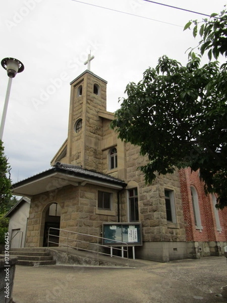 Obraz 長崎県平戸市生月島、カクレキリシタン発見の碑もあるカトリック山田教会