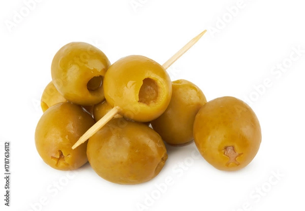 Obraz Green olives isolated