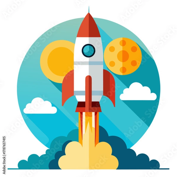 Obraz Future Goals and Beyond - Space Travel Concept