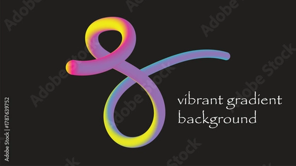 Obraz Abstract vibrant gradient swirl on