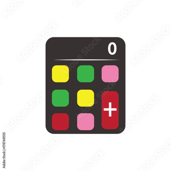 Obraz calculator logo icon illustration flat