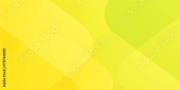 Fototapeta Abstract flowing organic shapes in bright yellow and lime green gradient background