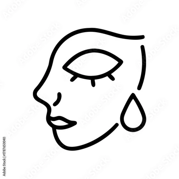 Fototapeta Holocaust a tear drop icon