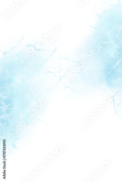 Fototapeta abstract soft light blue watercolor texture on transparent background cracked water pattern png file type