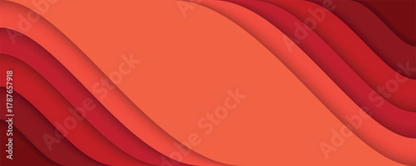 Fototapeta Red wave abstract background