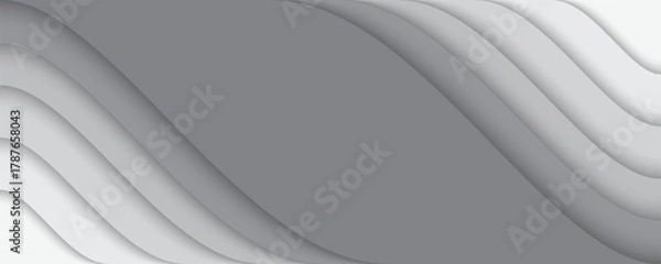 Fototapeta White  wave abstract background