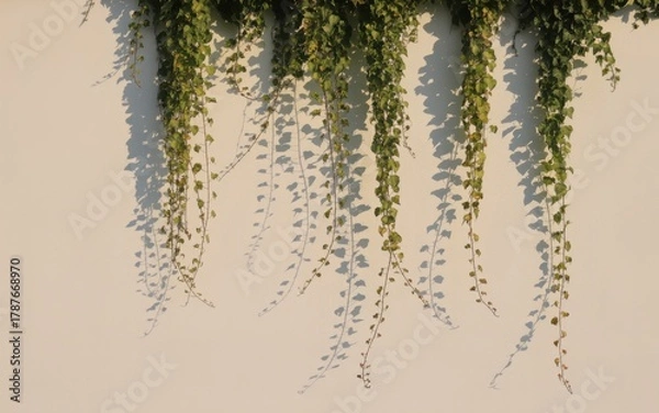 Fototapeta Beautiful hanging ivy trails create a serene natural ambiance with lush greenery