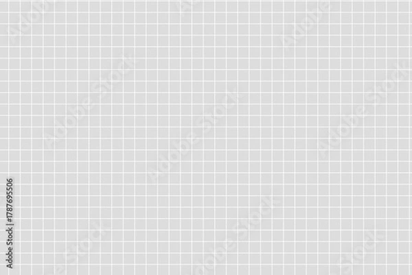 Fototapeta Cute Gray Background Grid Pattern – White Thin Line, Simple Repeating Texture

