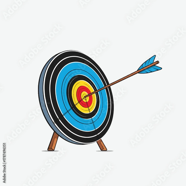 Obraz Archery  – Target, Bullseye, Arrow, and Archery Equipment Vector 