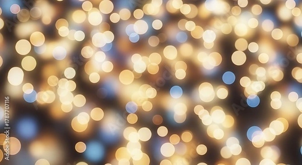 Fototapeta Abstract bokeh background with blurred lights for festive designs.