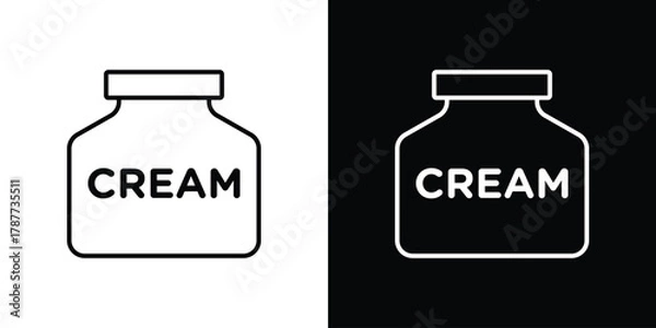 Obraz Facial cream icon - stroke design. pixel perfect editable line icons