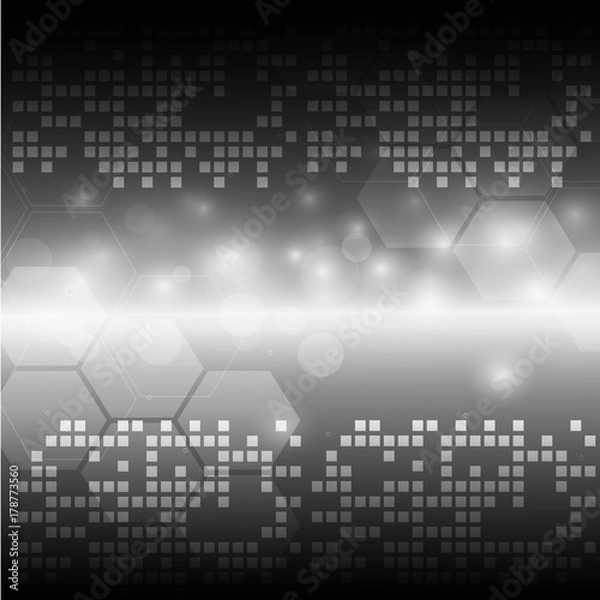 Obraz abstract background vector in grey on white background