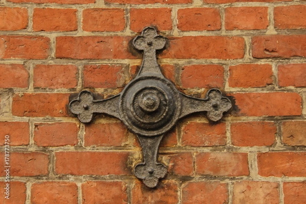 Obraz Backsteinwand mit Deko