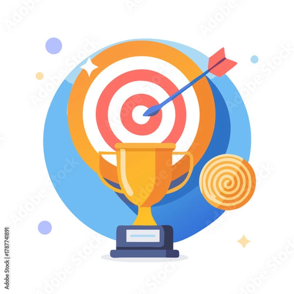 Obraz Business Target and Trophy Icon
