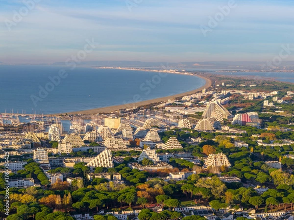 Obraz The seaside resort of La Grande Motte, in the Hérault department, in the Occitanie region, France.