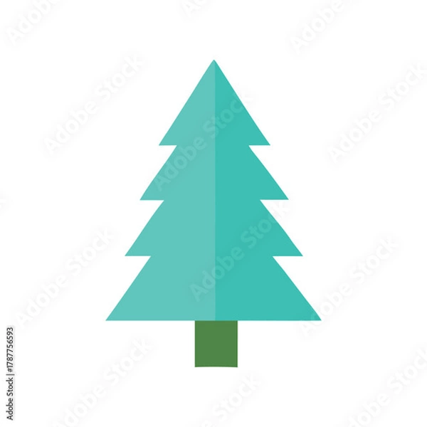 Obraz Christmas tree vector design for festive and holiday decor