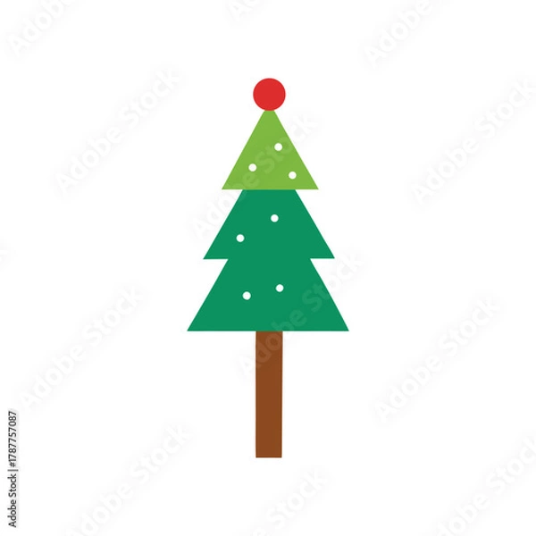Obraz Christmas tree vector design for festive and holiday decor