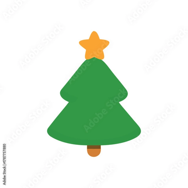 Obraz Christmas tree vector design for festive and holiday decor