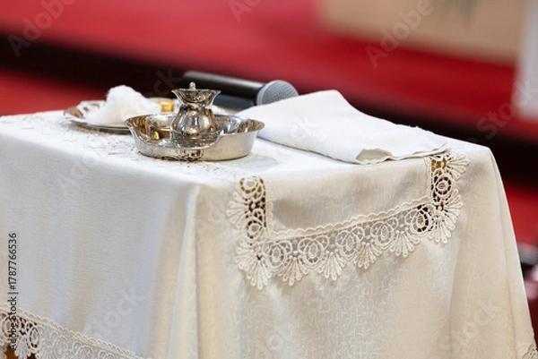 Fototapeta naczynia do wykonania chrztu świętego