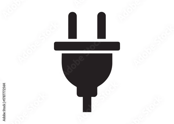 Fototapeta Electric plug icon, Electric plug solid vector