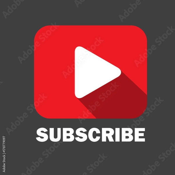 Obraz Video Subscribe Vector Banner