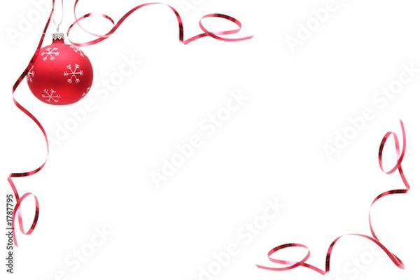 Obraz red christmas bulb