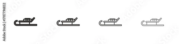 Obraz Sled icon outline symbol. Editable Stroke collection.