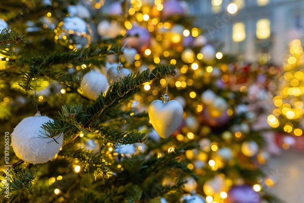 Obraz christmas tree with lights